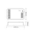 Odbiornik LED 5w1 - MONO / CCT / RGB / RGB+W / RGB+CCT - 12-48V 30A - Zigbee 3.0 + 2,4Ghz - HZ5 - Rysunek techniczny