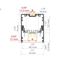 Profil aluminiowy LED MOD-50 - wymiary