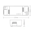 Odbiornik LED triakowy (WiFi) - ściemniacz do żarówek 230VAC - 500W - Tuya - TRI-PW - Rysunek techniczny
