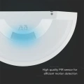 Lampa elewacyjna LED 12W z czujnikiem ruchu - biała - VT-81005