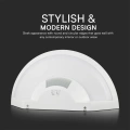 Lampa elewacyjna LED 12W z czujnikiem ruchu - biała - VT-81005