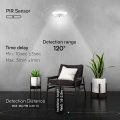 Lampa elewacyjna LED 12W z czujnikiem ruchu - biała - VT-81005