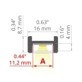Profil aluminiowy LED MICRO-H - wymiary