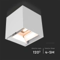 Solarna lampa elewacyjna LED z czujnikiem ruchu - 9W 860lm biała - VT-11109-W