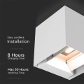 Solarna lampa elewacyjna LED z czujnikiem ruchu - 9W 860lm biała - VT-11109-W