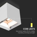 Solarna lampa elewacyjna LED z czujnikiem ruchu - 9W 860lm biała - VT-11109-W