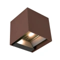 Solarna lampa elewacyjna LED z czujnikiem ruchu - 9W 860lm brąz corten - VT-11109-C