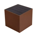 Solarna lampa elewacyjna LED z czujnikiem ruchu - 9W 860lm brąz corten - VT-11109-C