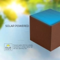 Solarna lampa elewacyjna LED z czujnikiem ruchu - 9W 860lm brąz corten - VT-11109-C