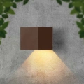 Solarna lampa elewacyjna LED z czujnikiem ruchu - 9W 860lm brąz corten - VT-11109-C