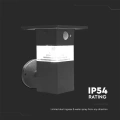 Solarna lampa elewacyjna LED z czujnikiem ruchu - 3W 250lm czarna - VT-1169