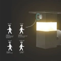 Solarna lampa elewacyjna LED z czujnikiem ruchu - 3W 250lm czarna - VT-1169
