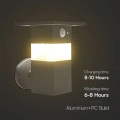 Solarna lampa elewacyjna LED z czujnikiem ruchu - 3W 250lm czarna - VT-1169