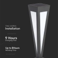 Solarna lampa LED z pilotem 2W 20lm 3000K - VT-7654