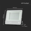 Naświetlacz LED 200W 87lm/W czarny - VT-44204