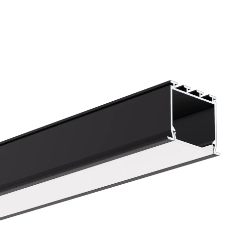 Profil aluminiowy LED LOKOM czarny anodowany z kloszem