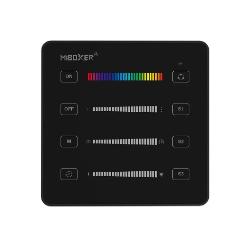 Panel LED naścienny SPI - MONO /RGB /RGB+W - 1 strefowy - 2x1,5V - do taśm cyfrowych led - B6