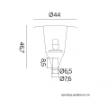 Lampa parkowa z słupem 1x E27 - METIS - MTS-ME27-H4400