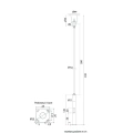 Lampa parkowa z słupem 1x E27 - METIS - MTS-ME27-H4400