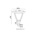 Lampa parkowa LED 45W 3700lm - MARS - MLS-LB-H4400