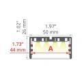 Profil aluminiowy LED LIPOD-50 anodowany - wymiary