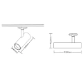 Lampa szynowa LED 1-fazowa MAGRO 7W 3000K/4000K - ML1118