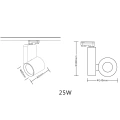 Lampa szynowa LED 3-fazowa OJO 25W 3000K/4000K - ML1106