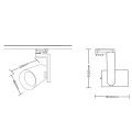 Lampa szynowa LED 3-fazowa TIMOR 10W 3000K/4000K - ML1114