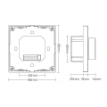 Ściemniacz LED naścienny - Mono /CCT - 1 strefowy - 12-48V DC 12A - P0(W) - Rysunek techniczny