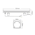 Lampa wall washer LED RGB+CCT (RGBWW) 24W 230V - RL3-24 – MiBoxer  - Rysunek techniczny