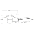 Oprawa sufitowa RGB+CCT (RGBWW) typu downlight LED 9W przeciwodblaskowa - FUT078 - Rysunek techniczny
