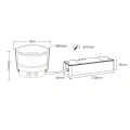 Oprawa punktowa LED RGB+CCT (RGBWW) typu downlight LED 18W - UGR <16 - FUT084 - Rysunek techniczny