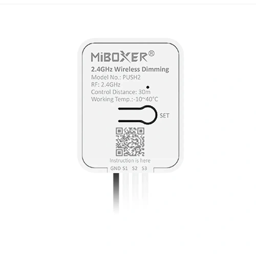 Pilot LED dopuszkowy RGB+CCT - 1 strefowy - do przycisków dzwonkowych - 3V CR2032 - PUSH2