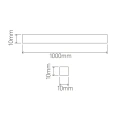 Oprawa LED CCT z modułem adresowalnym do sterownika schodowego BS64 - 100cm - 7W 24V 350lm - BS-L2  - Rysunek techniczny