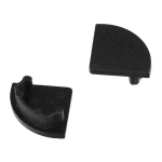 Zaślepka czarna do profilu aluminiowego LED CABI12 / CABI12 DUO D1 - kpl. 2 szt. 