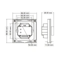 Ściemniacz do żarówek 230VAC (Zigbee) - 1 strefowy - 200W - TS-K(WZ)(W) - Rysunek techniczny