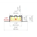 Profil aluminiowy LED KOZEL-50 - wymiary