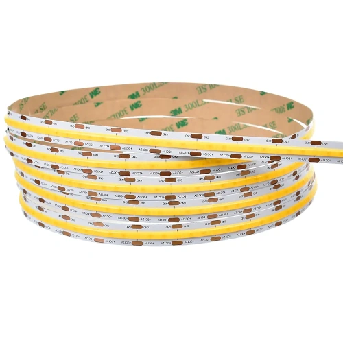 Taśma LED COB 504 chips 12V 12W 66lm/W ciepła 3000K - hermetyczna IP54