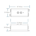 Odbiornik LED - Mono - 12-24V DC 1x5A - IP67 - V1-WPM - Rysunek techniczny