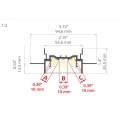 Profil aluminiowy LED FOLED-50 - wymiary
