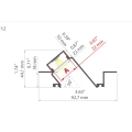 Profil aluminiowy LED DIPOK-US - wymiary