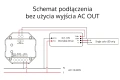 Sterownik LED naścienny 0/1-10V (WiFi) - Mono - 1 strefowy - 230VAC - TL-K(WT)(W) - Schemat podłączenia bez użycia wyjścia AC OUT