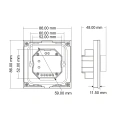 Sterownik LED naścienny 0/1-10V (WiFi) - Mono - 1 strefowy - 230VAC - TL-K(WT)(B) - Rysunek techniczny