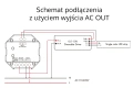 Sterownik LED naścienny 0/1-10V (WiFi) - Mono - 1 strefowy - 230VAC - TL-K(WT)(B) - Schemat podłączenia z użyciem wyjścia AC OUT