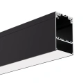 Profil aluminiowy LED DES czarny anodowany z kloszem