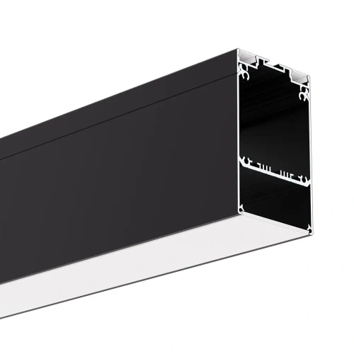 Profil aluminiowy LED DES czarny anodowany z kloszem