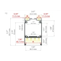 Profil aluminiowy LED DES - wymiary