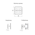 Oprawa schodowa LED - LAMI - Czarny - 12V DC / 230V AC - LEDIX - rysunek techniczny