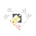 Profil aluminiowy LED 45-16 - wymiary