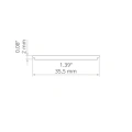 Klosz zatrzaskowy "HSP-33" mleczny do profilu aluminiowego LED - wymiary
